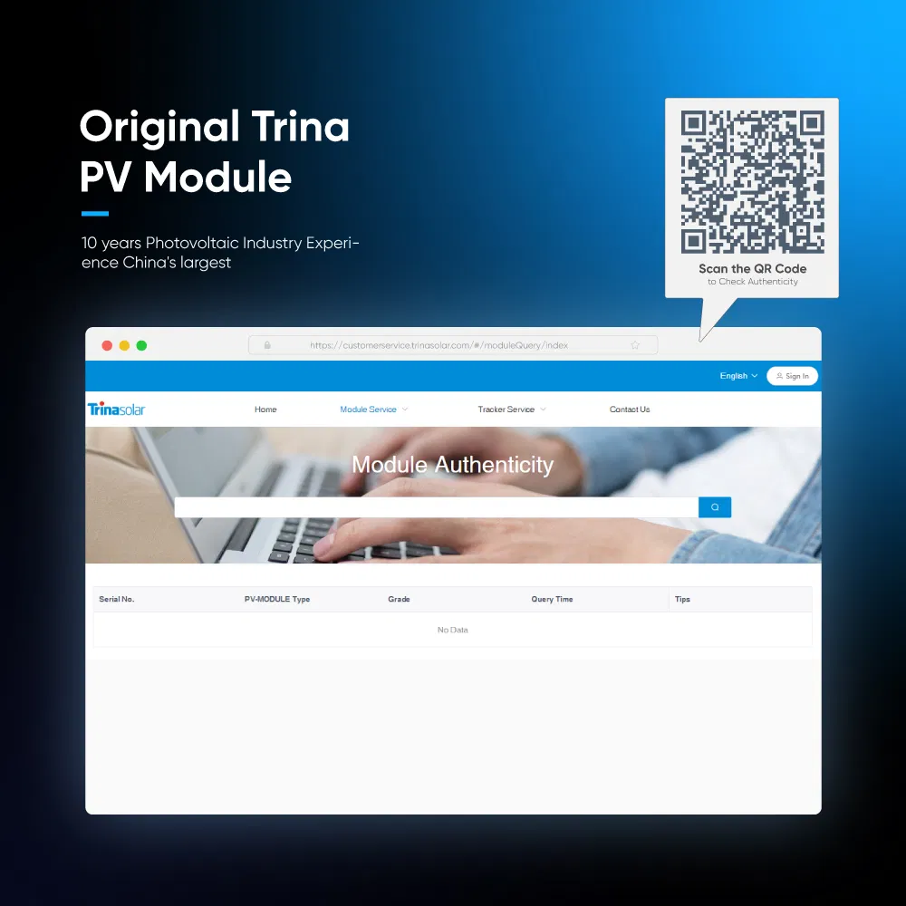 Módulos PV bifaciais de vidro duplo tipo N da Trina para uso em sistema on-grid residencial 415W 420W 425W 435W
