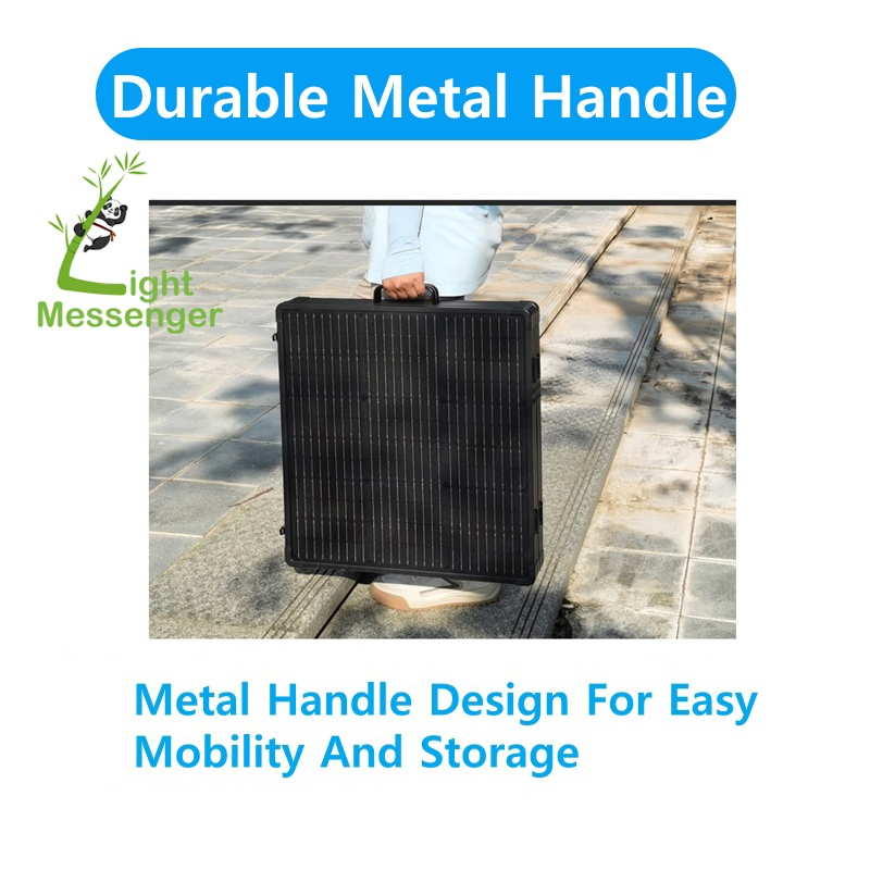 Mensageiro de Luz Leve Qualidade 100W 150W 200W 300W 400W Painel Solar Portátil Dobrável para Estação de Energia Gerador Solar RV Caravana Camping 12V com MPPT