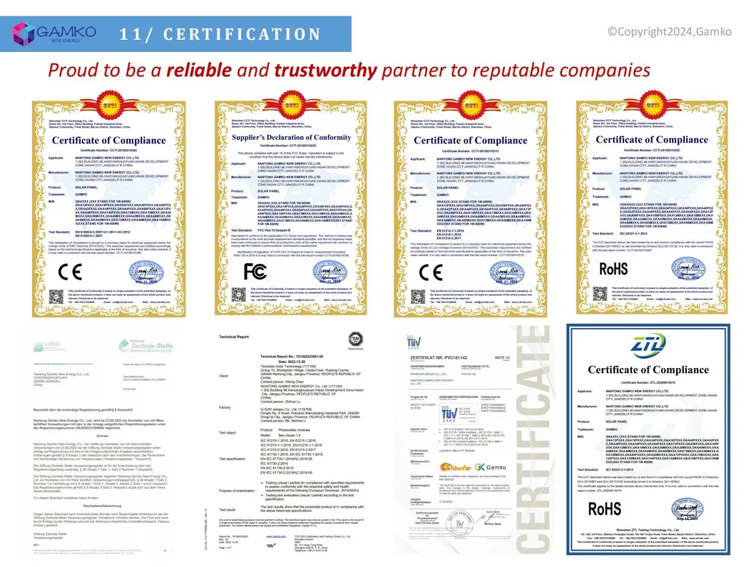 Certificados de qualidade internacional 1