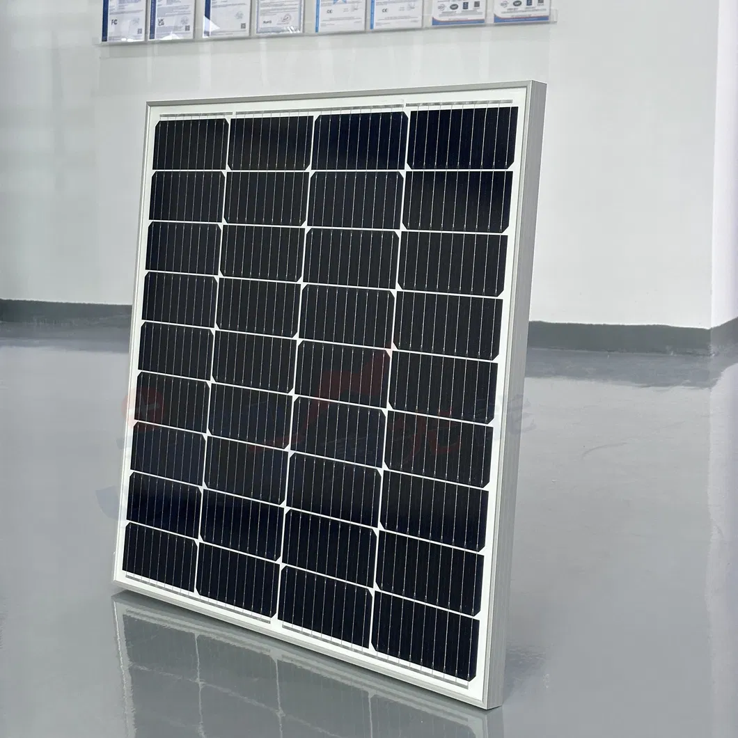 Painel Solar Mono de Alta Eficiência 80W 18V para Casas Off-Grid