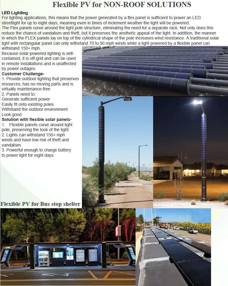 Flex-03ns Série de Painel Solar Flexível CIGS Autoadesivo (FLEX-03NS) 70W-80W