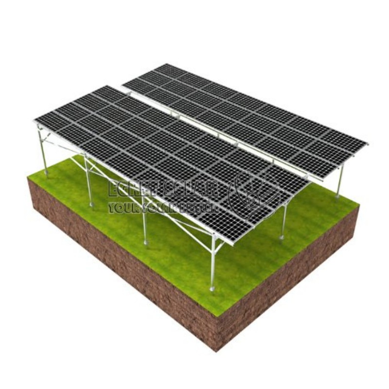 Sistema de Montagem de Painéis Solares de Alumínio em Solo