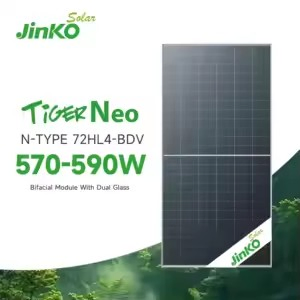 Jinko 550W Painel Solar Mono Perc Geração de Energia Confiável para Fazendas Solares