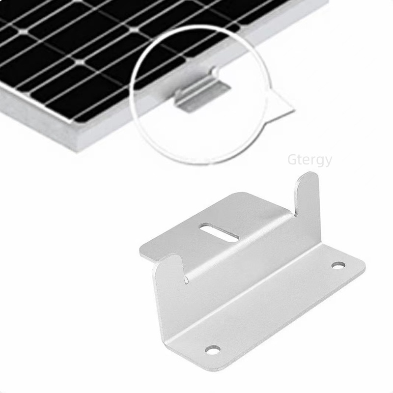Suportes de Montagem em Alumínio Preto para Painéis Solares Kits de Suportes em Z