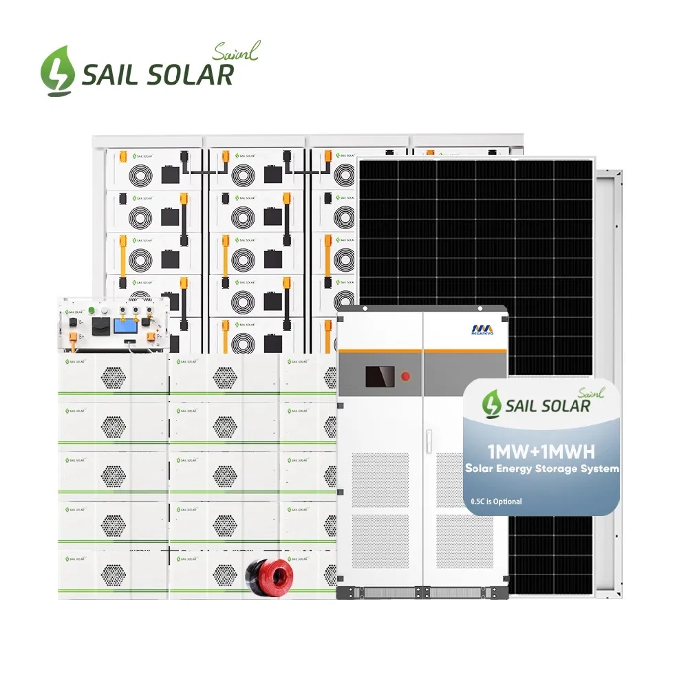 Sistema de Painéis Solares C&I 250kw 500kw Sistema Híbrido de Energia Solar Off Grid Sistemas de Armazenamento With1.2mwh Bateria de Lítio de Alta Tensão