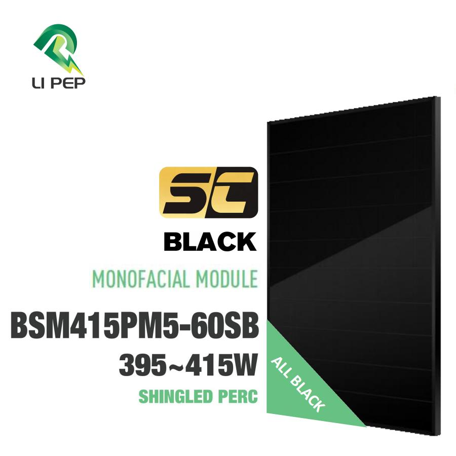 Fabricante de Alta Eficiência 395W Módulo de Painel Solar Mono de Corte Lateral para Sistemas Fotovoltaicos em Telhados Residenciais