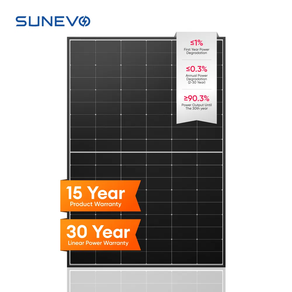 Painel Solar Bc Preto Custo-Efetivo 470W 480W 495W com Compatibilidade Bos Otimizada para Sistema de Montagem em Telhados Comerciais