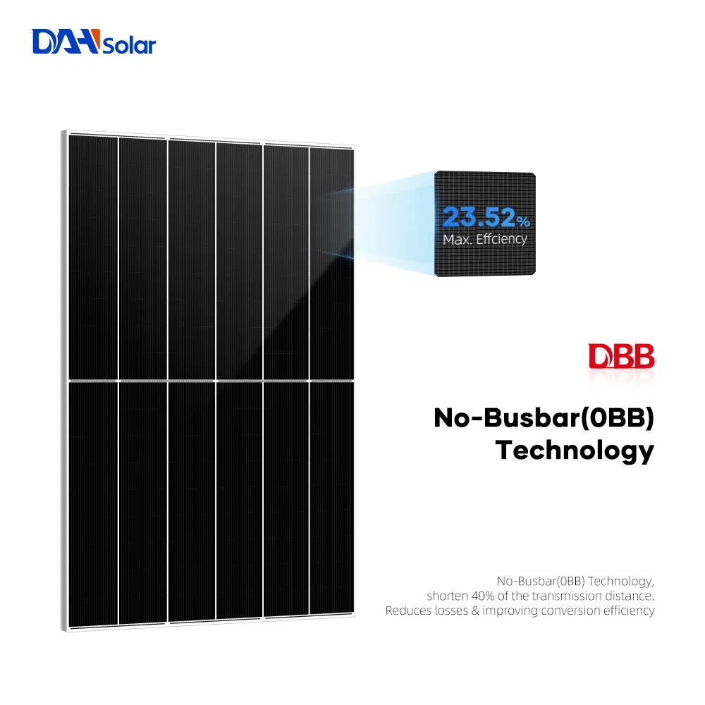 Painéis Solares Residenciais Dah 450W 460 470W 182mm Painel Solar de Vidro Duplo Dbb para a Casa Inteira
