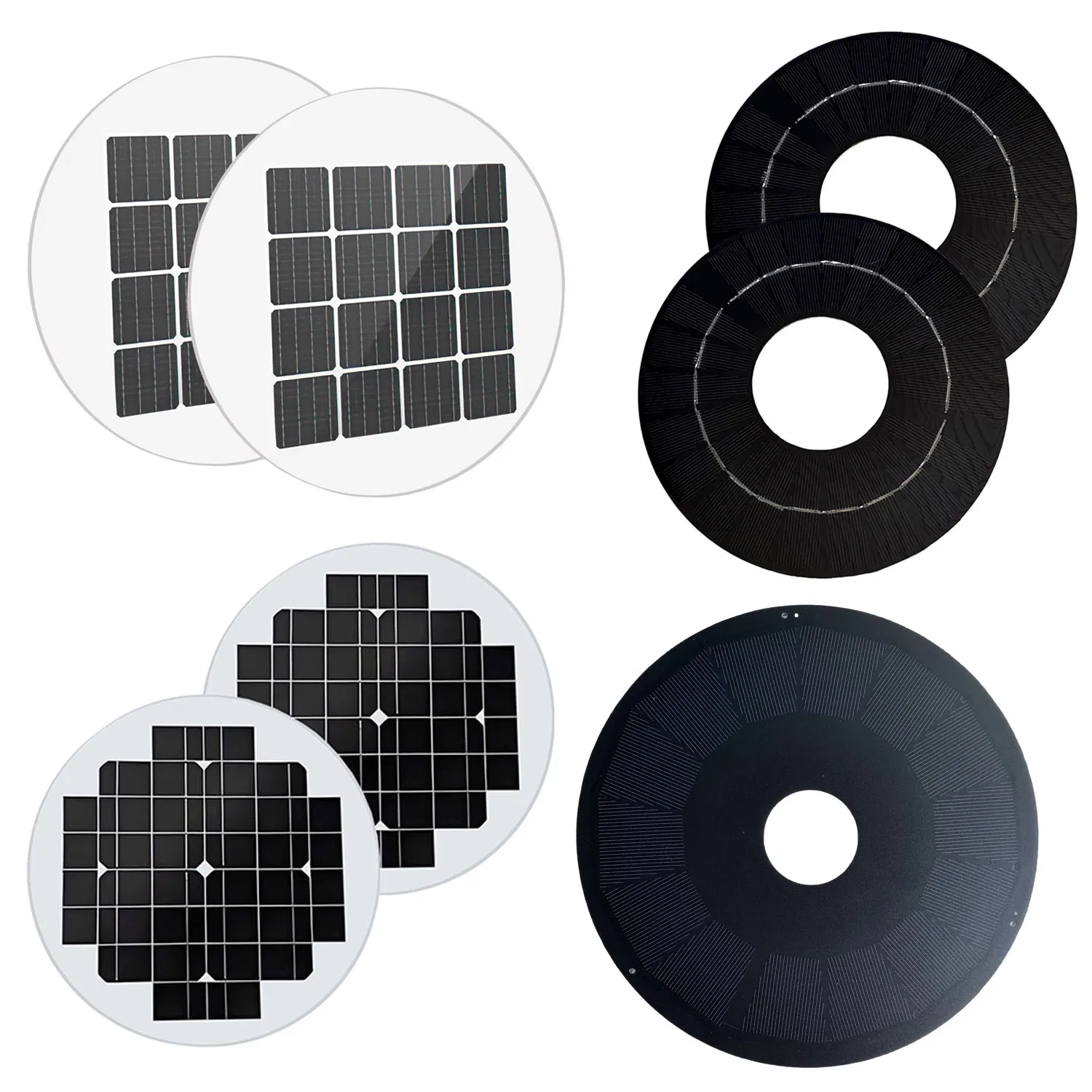 Painel Solar Redondo 4V 5V 6V 9V Mini Painéis Solares Personalizada