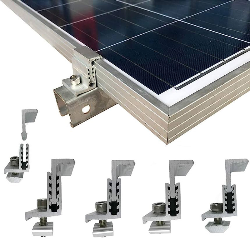 Kits de Suportes de Alumínio Ajustáveis para Sistemas de Painéis Solares