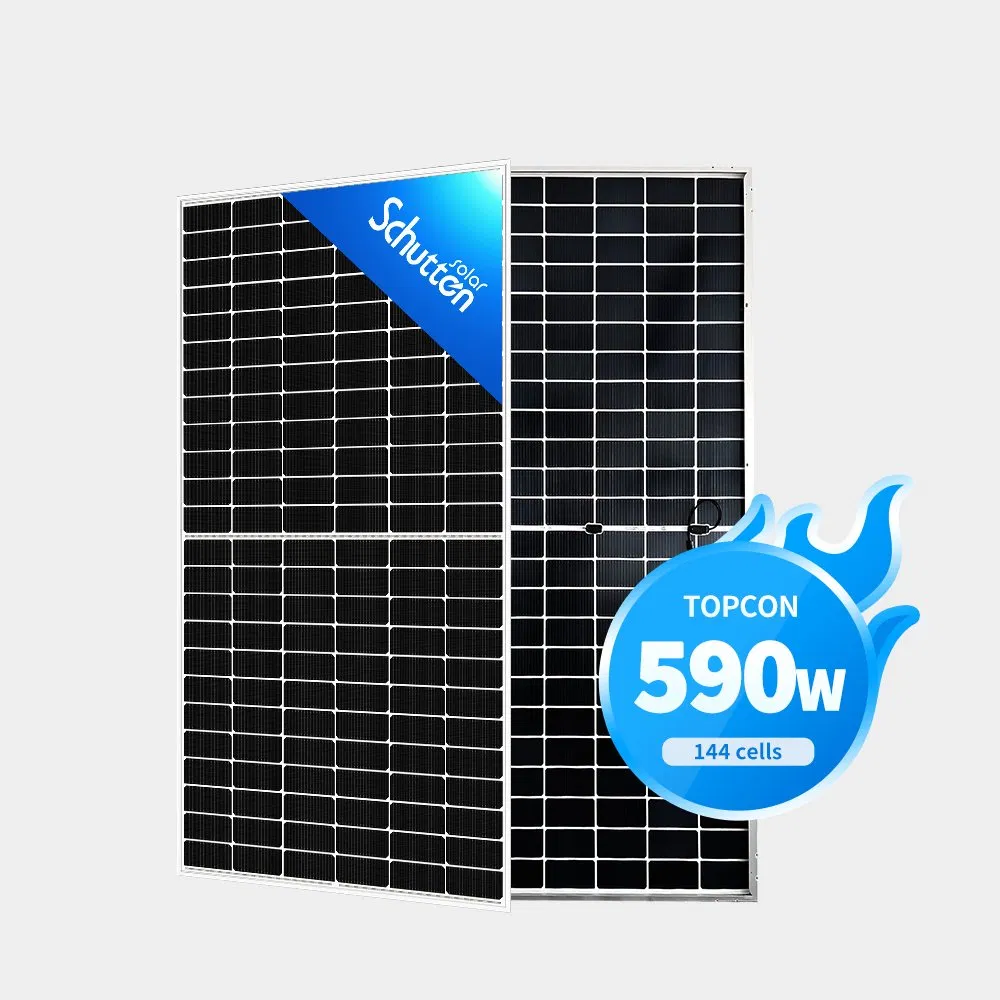 Design de Colheita de Energia de Máxima Potência Traseira 590W Painel Solar para Fazendas Solares Montadas no Solo