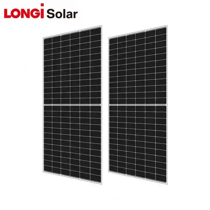 Painel Solar Longi Himo 7 Lr7-72hgd Tipo N Bifacial 600W 610W 620W Painel Solar Módulo Mono Longi para Projetos Comerciais Residenciais de Utilidade