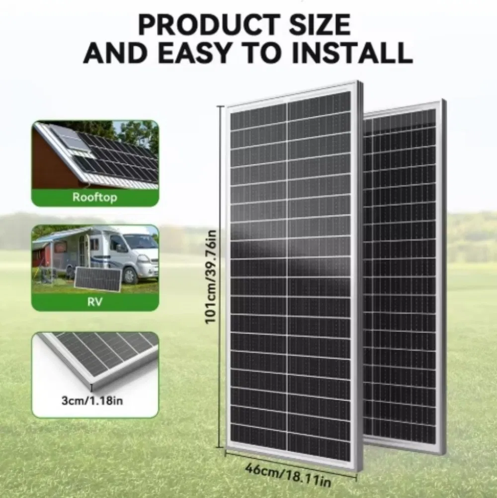 Painéis Solares Monocristalinos de Alta Eficiência 550W Duráveis para Uso Residencial e Comercial