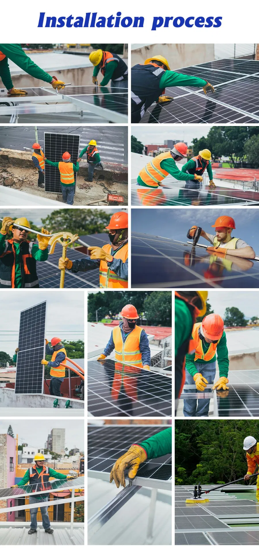 Uso Doméstico de Geração de Energia Conectada à Rede do Sistema Completo de Painéis Solares no Telhado