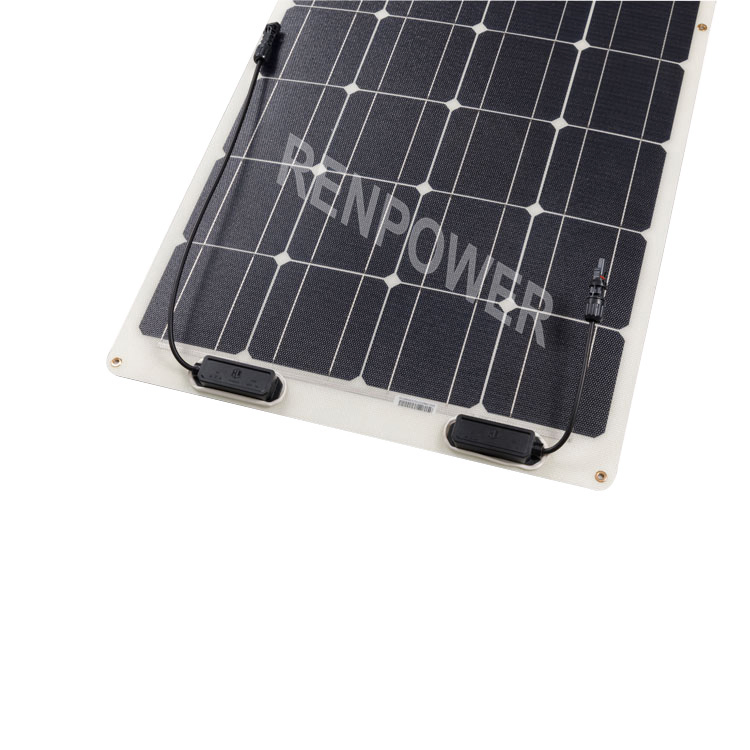 Painel Solar Monocristalino Personalizado 200W Flexível Módulo PV Leve Dobrável Impermeável para RV Iate Varanda Exterior Superfície Irregular