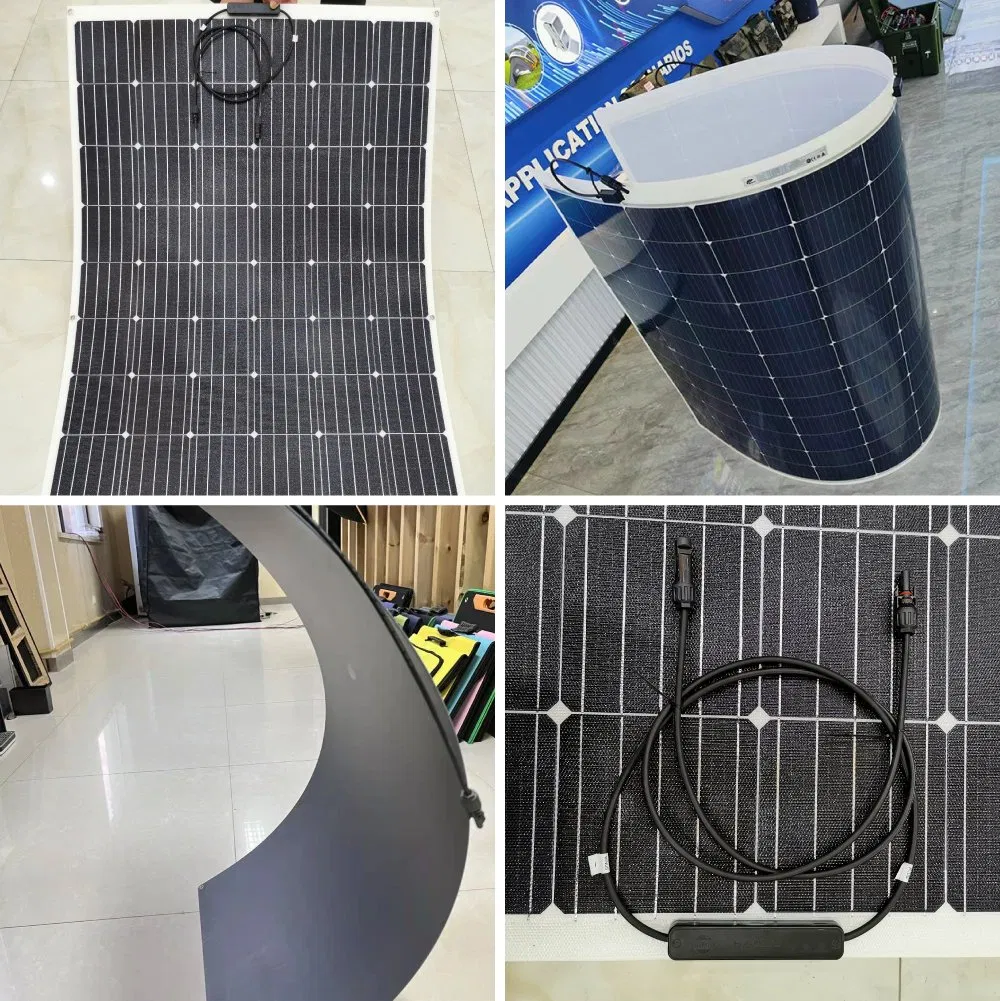 Kit de Painéis Solares Flexíveis e Impermeáveis Sunevo IP65 12V 500W 550W Leves para Superfícies Curvas RV Van Caminhão Marinho