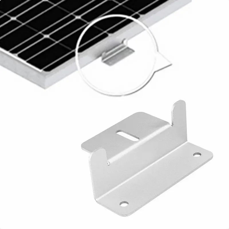 Suportes de Montagem em Alumínio Preto para Painéis Solares Kits de Suportes em Z