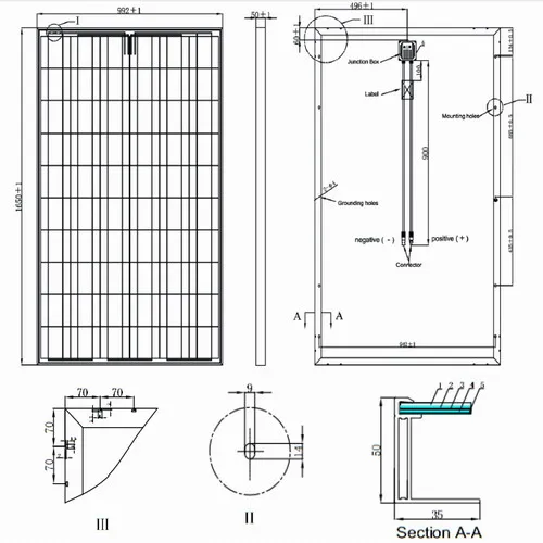 Desenho Técnico do Painel Solar