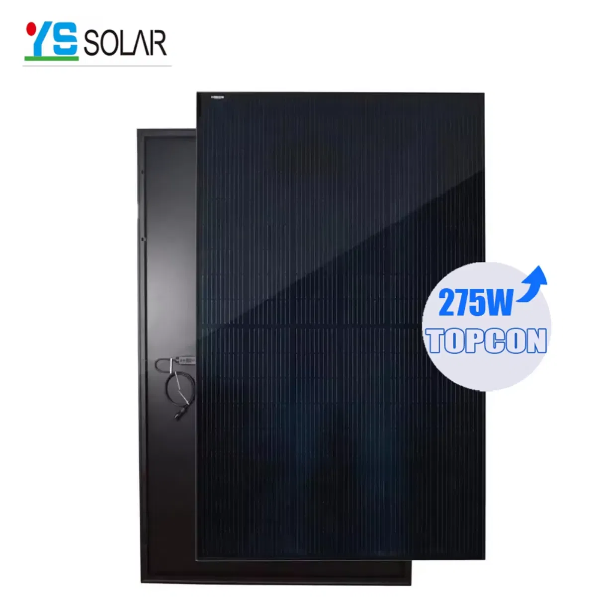 Ys 310W Painel Solar Monocristalino com Moldura Preta para Sistema de Energia Solar para Acampamento ao Ar Livre para Uso Externo