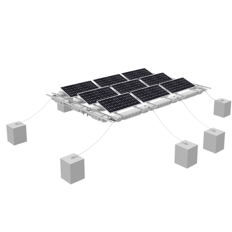 Sistema de Painéis Solares Flutuantes Montados em Plataforma Flutuante Solar