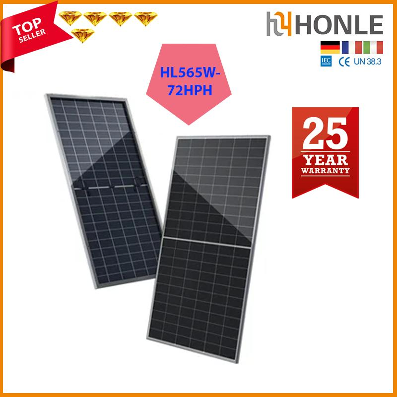Painel Solar 565W Alta Qualidade Grau A 72cells Painel Módulos Fotovoltaicos 2024 Uso Residencial