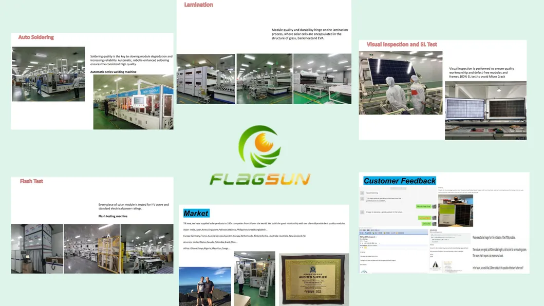 Linha de produção solar
