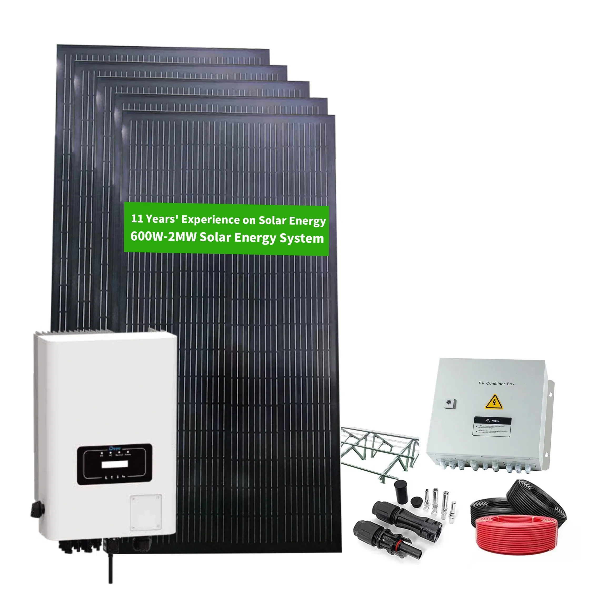 Kits Completos de Painéis Solares a Preço Competitivo 1MW 3MW em Rede para Indústria