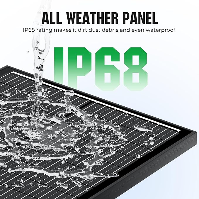 18bb 200W Painel Solar, 2PCS Tipo N 12V/24V 100 Painéis Solares de Watt, 25% Módulo Solar Monocristalino de Alta Eficiência, para RV, Barco, Marinha, Trailer, Fazenda, Telhado