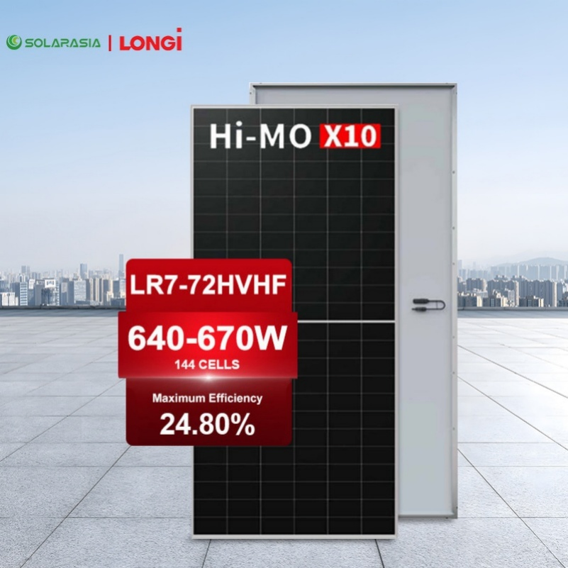 Preço do Painel Solar Longi Hi-Mo X10 Série Cientista 640W 645W 650W 655W 660W 665W 670W Painel Solar Transparente para Fazenda Solar Módulo PV