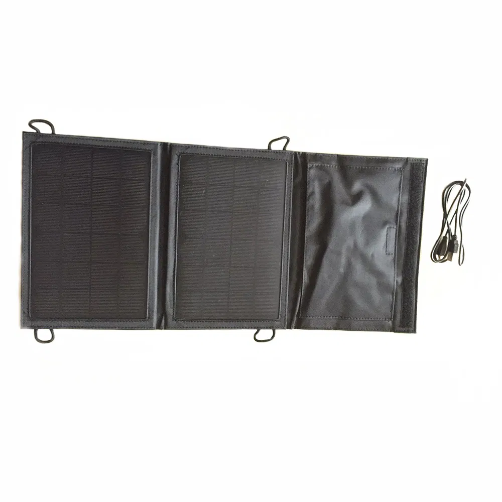 15W Carregador Solar Dobrável à Prova d'Água Painel Solar Portátil com Saída USB para Carregador de Telefone Móvel para Camping Caminhadas Fonte de Energia