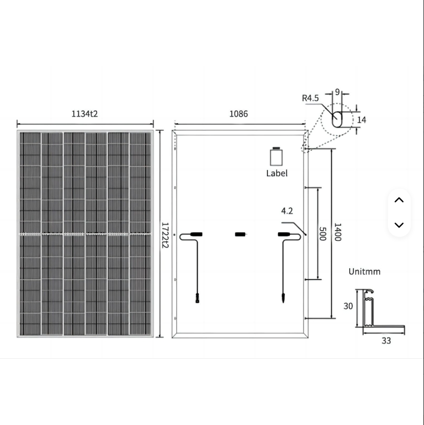 340W 350W Painel Solar Monocristalino Perc com Certificação TUV IP67 Classificação Uso Industrial Classe A 19.2% Eficiência