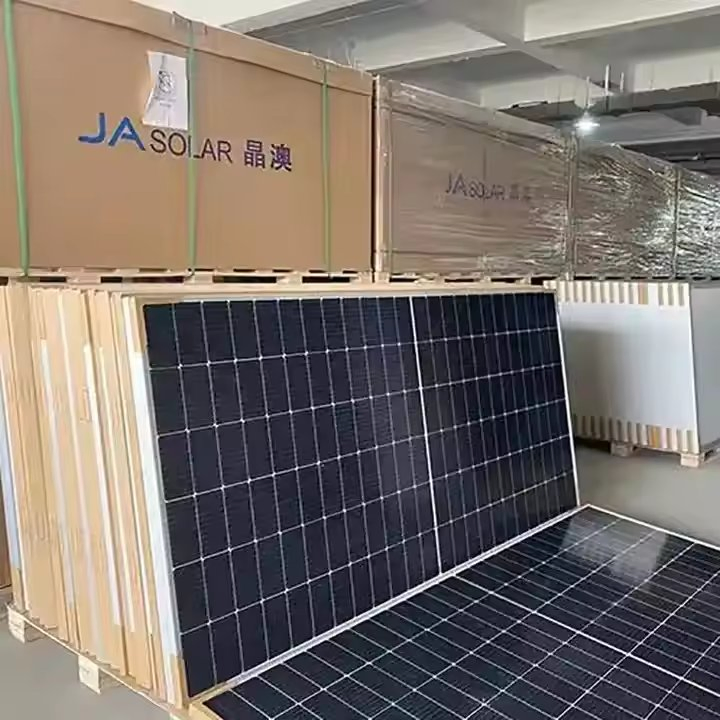 Preço Barato Ja Painéis Solares Jam66D45lb 590W 595W 600W 605W 610W 615W 620W 625W 630W Bifacial Tipo N para Fazenda Solar Comercial