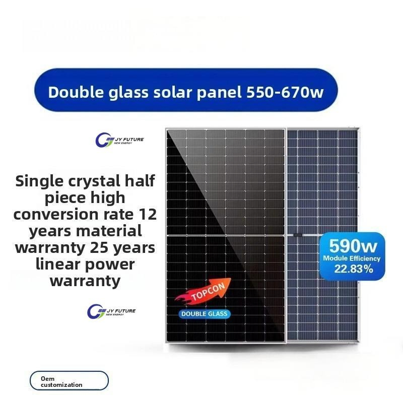 Preço de Atacado Razoável 565-590m Painel Solar de Alta Eficiência com Inversor Híbrido