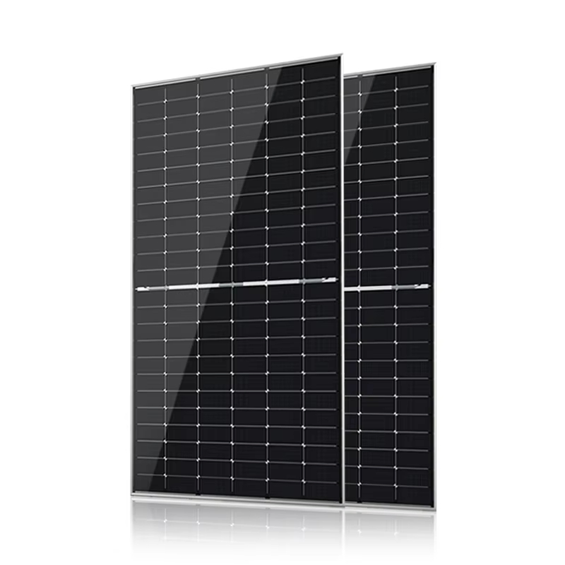 Módulo Solar de Painel Bifacial Mono Tipo N 600W 625W com 132 Células Cortadas ao Meio CE TUV para Geração de Energia em Telhados de Vilas sistema de fornecimento de energia solar