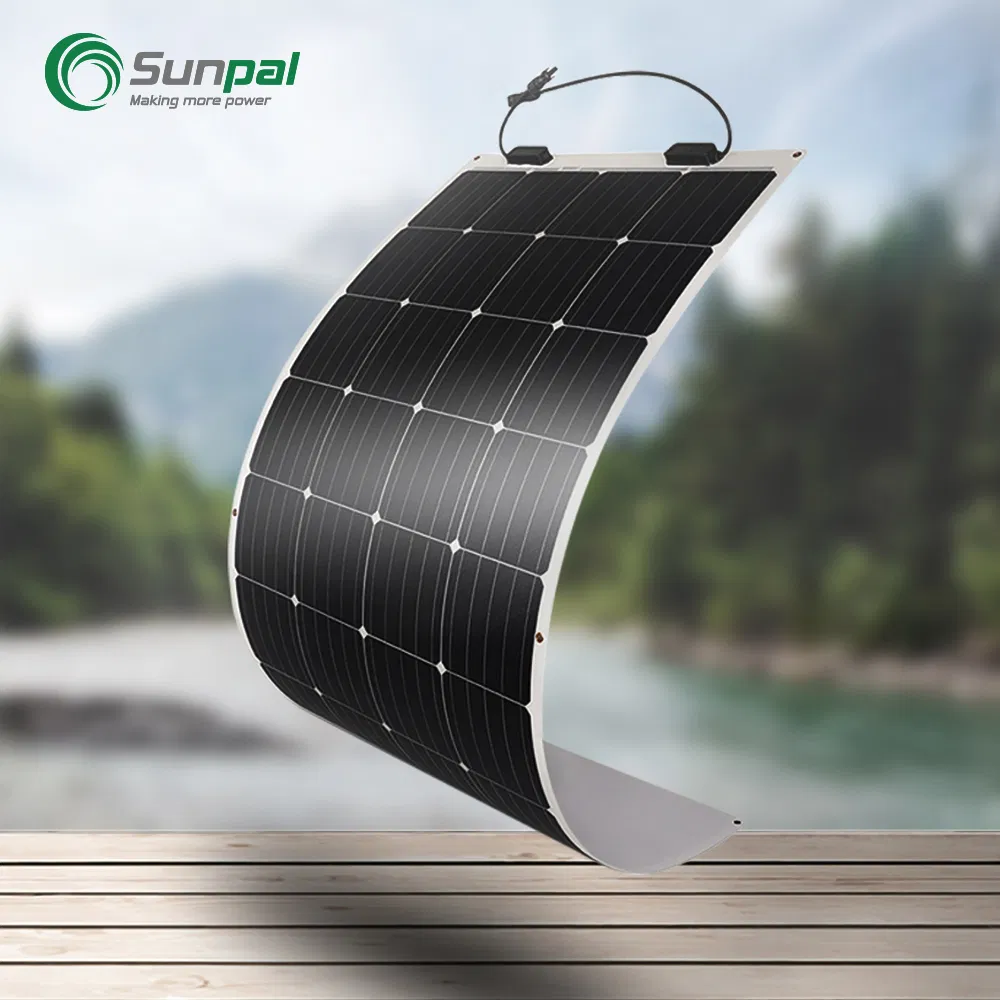 Painel Solar Monocristalino Flexível de Alta Eficiência Marinha 12V 24V 48V 100 Watts 100W 150W 200W 275W