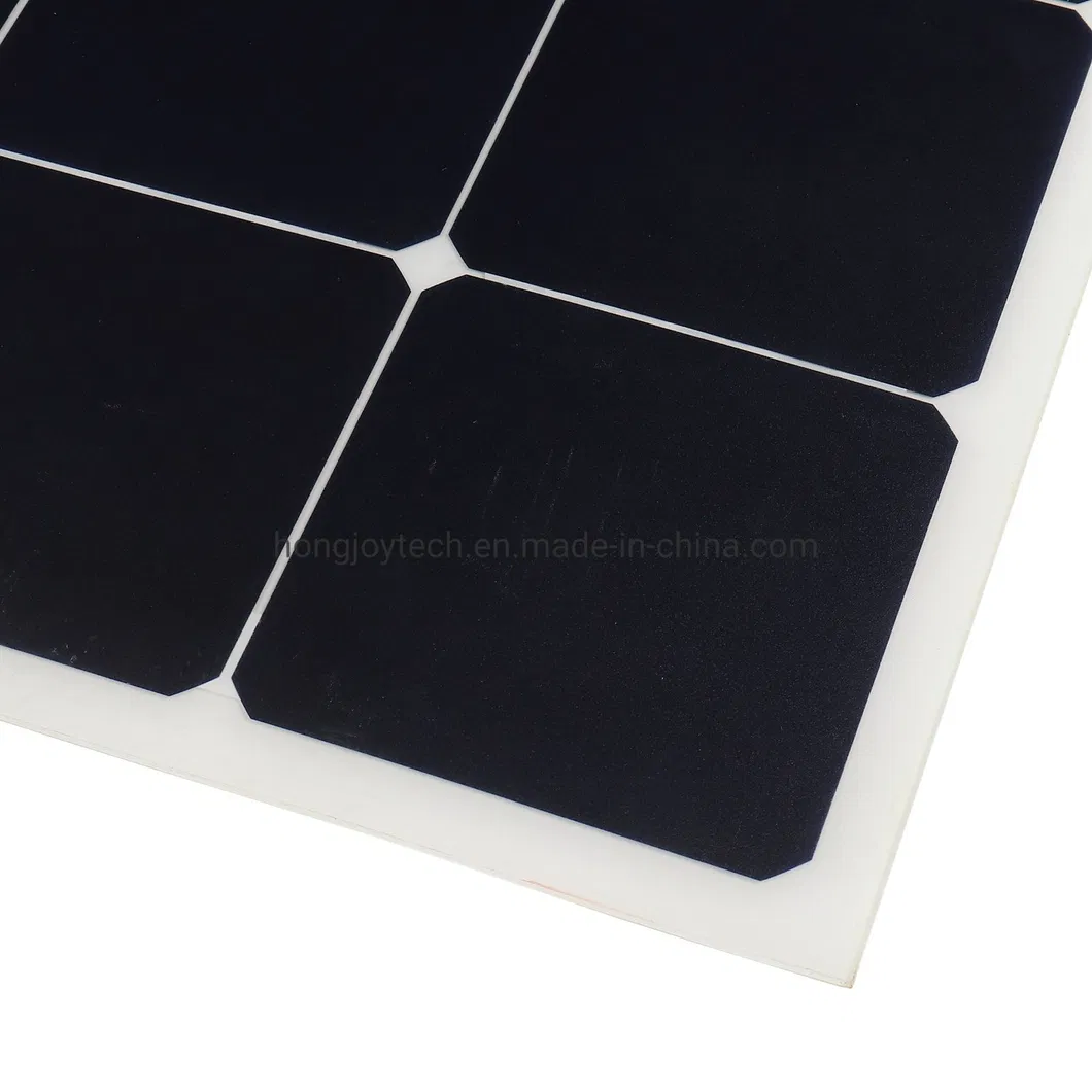 Painel Solar Semi Flexível de Alta Taxa de Conversão, Cristal Único, Dobrável, Ultra Fino e Leve, Portátil