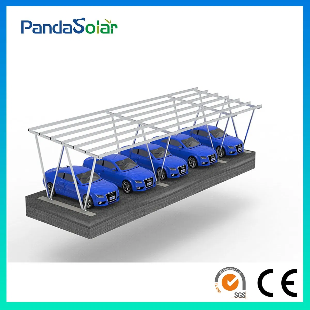 Sistema de Carport de Alumínio Solar para Instalação de Painéis Solares em Carport