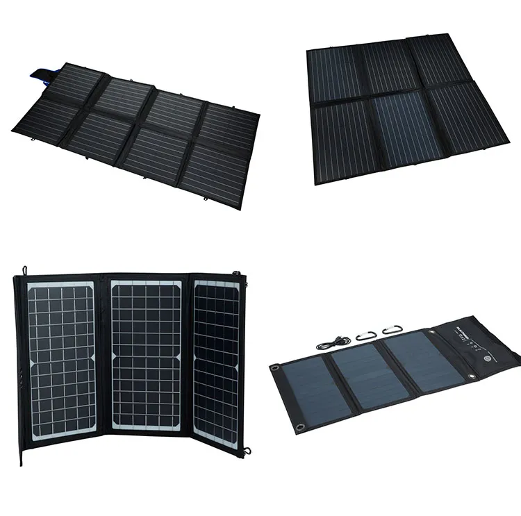 Kit de Painel Solar Monocristalino Portátil e Bateria para Aventuras ao Ar Livre