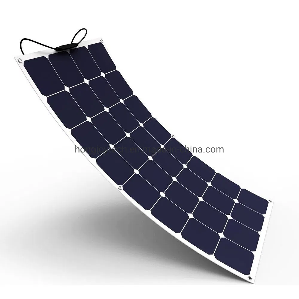 Painel Solar Flexível, 100W 60W 30W 12V Células de Silício Monocristalino ETFE Painel Solar Dobrável, Módulo PV Leve Carregador para RV Carro Van Marinha Tenda Camping