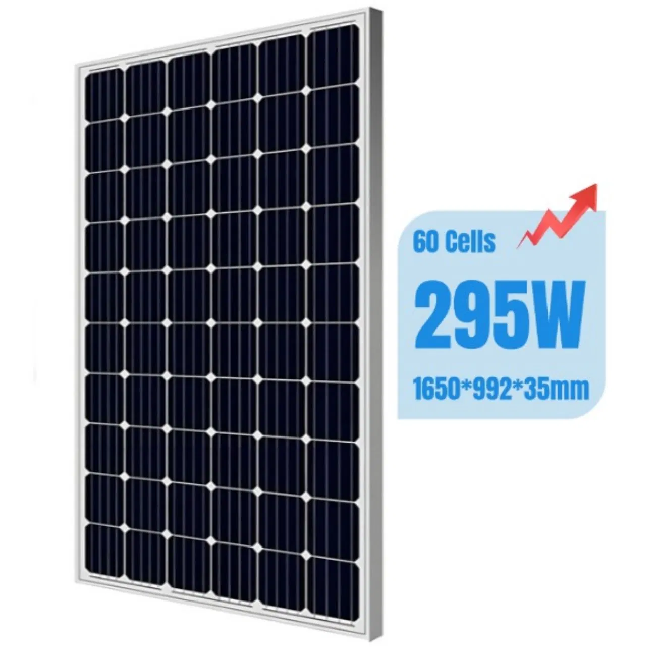 Grande Estoque Painel Solar Monocristalino Durável Confiável Robusto para Aplicações Industriais