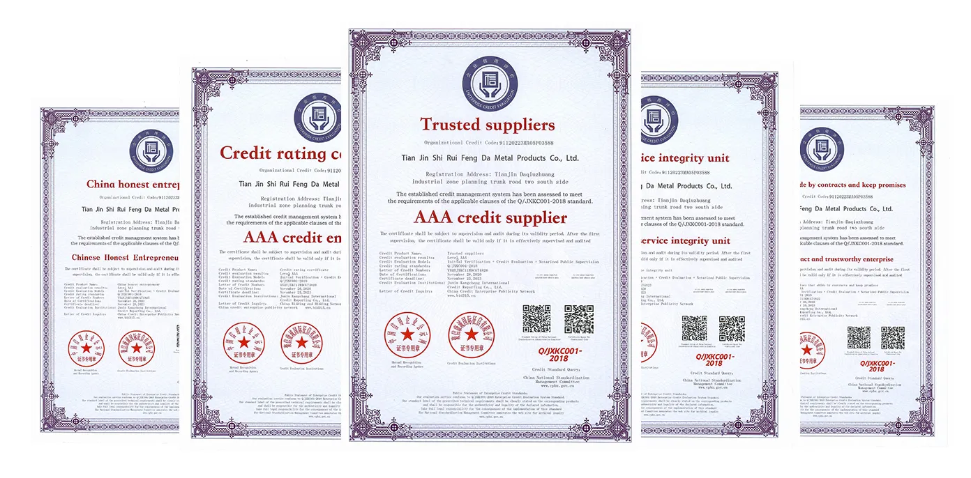 Certificados de Qualidade Internacionais
