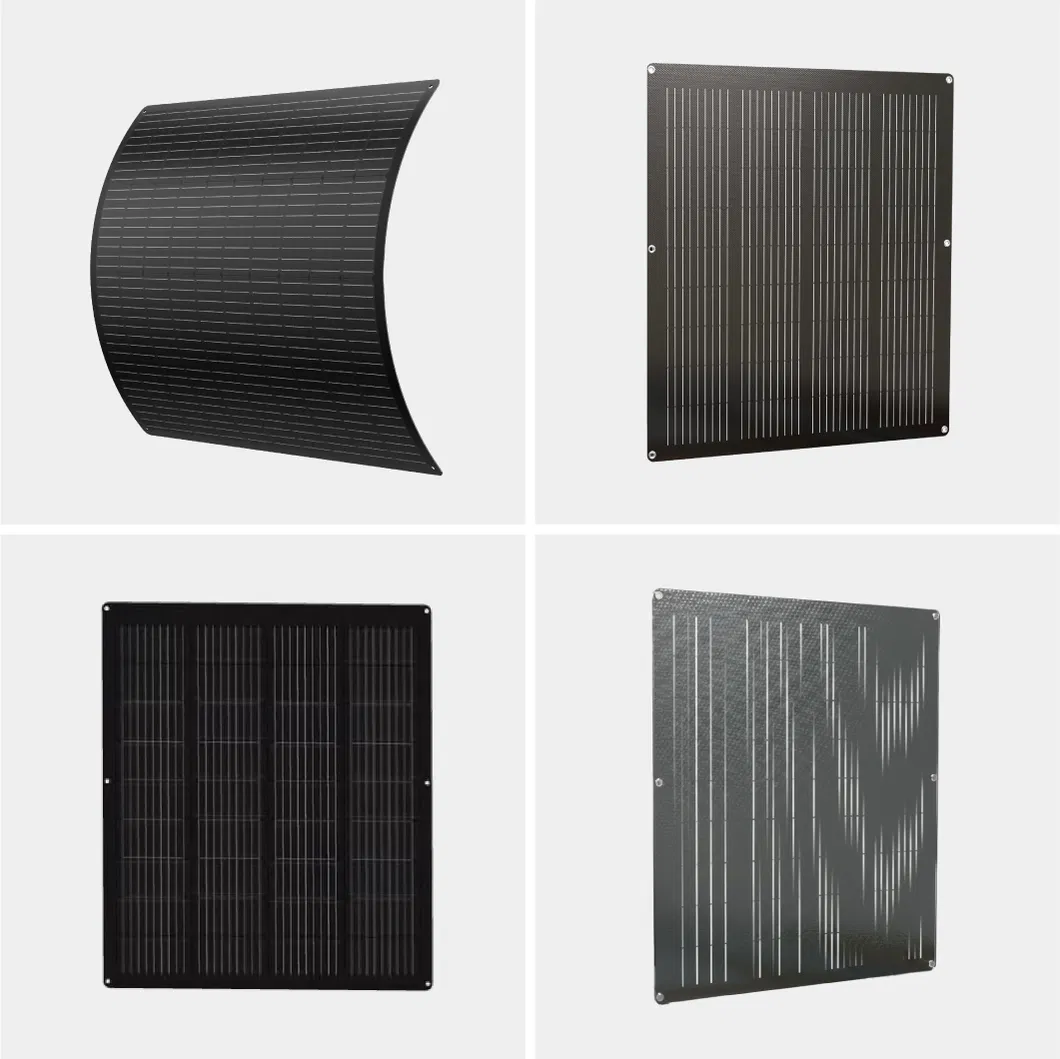 Kit de Painéis Solares Flexíveis e Impermeáveis IP65 12V 500W 550W Leves para Superfícies Curvas RV Van Caminhão Marinho