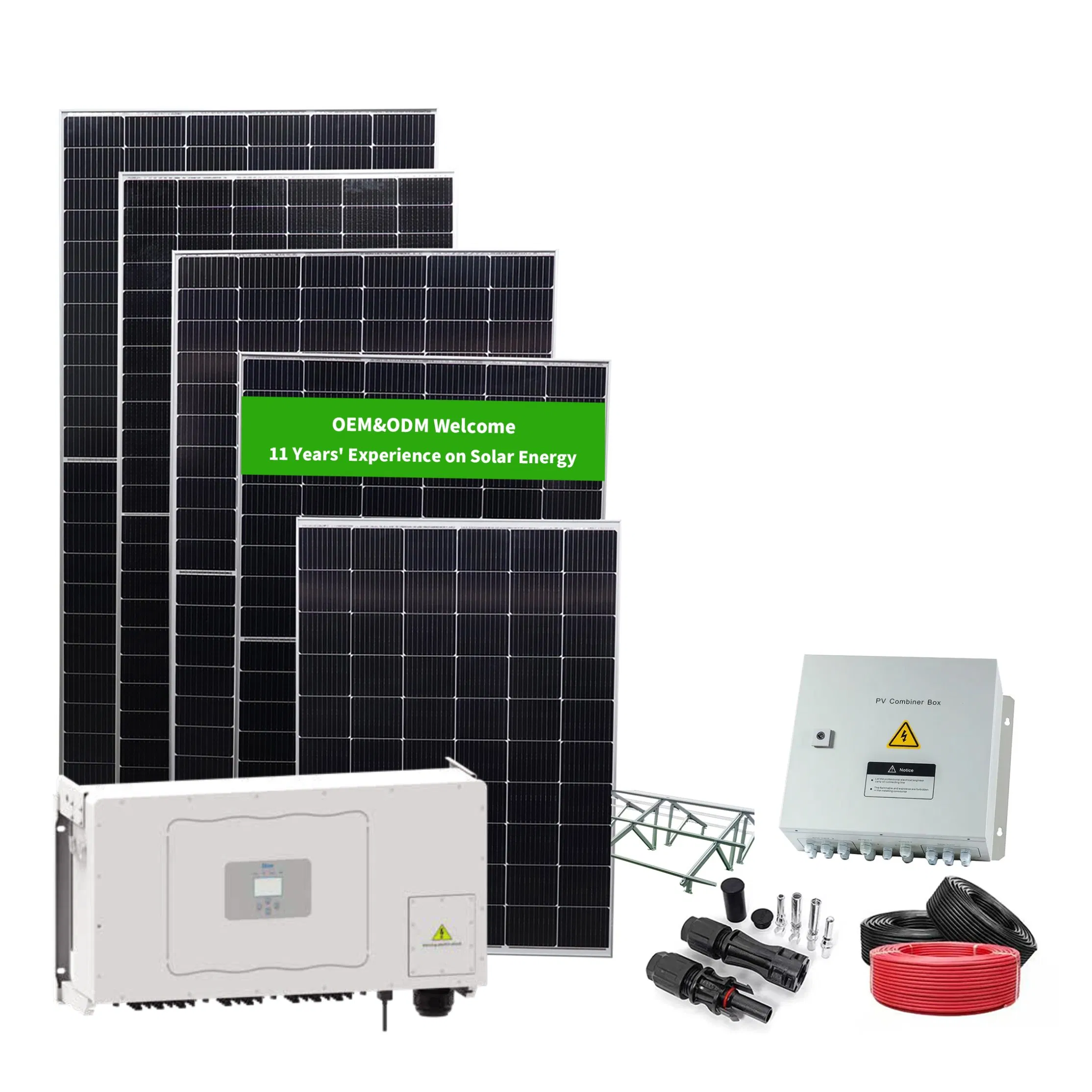 Kits Completos de Painéis Solares a Preço Competitivo 1MW 3MW em Rede para Indústria