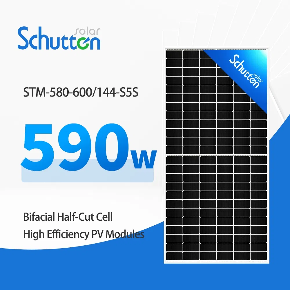 Design de Colheita de Energia de Máxima Potência Traseira 590W Painel Solar para Fazendas Solares Montadas no Solo