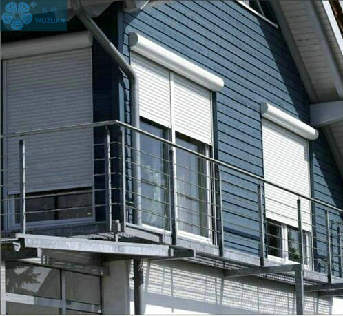 Hurricane Resistant Automatic Aluminum Roller Shutter Window with Louver