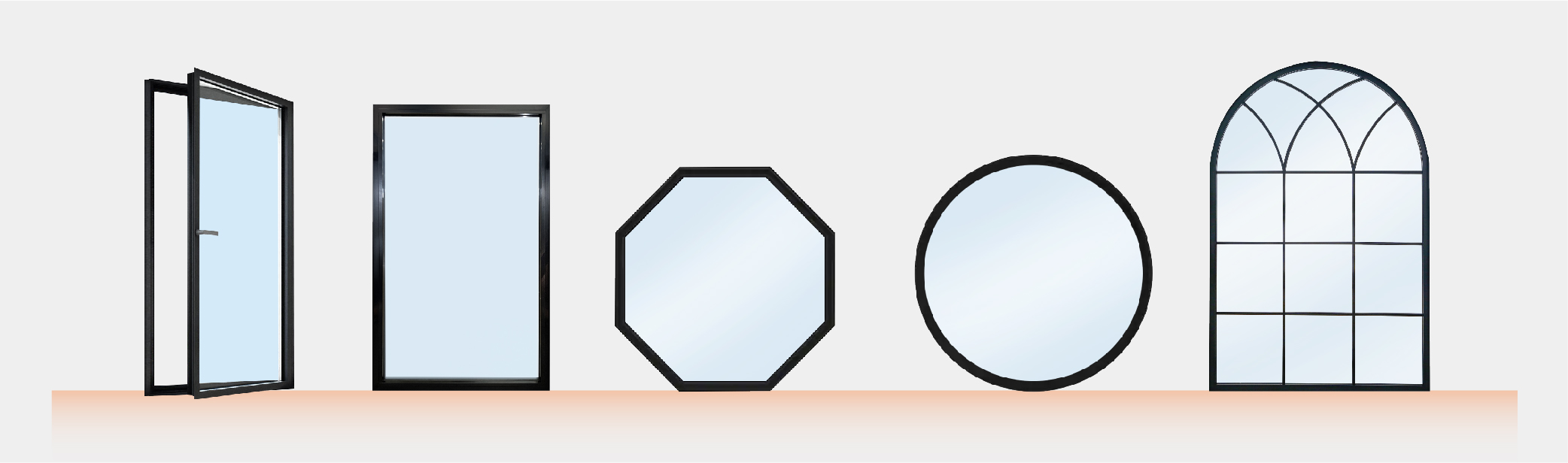 Various shapes and finishes