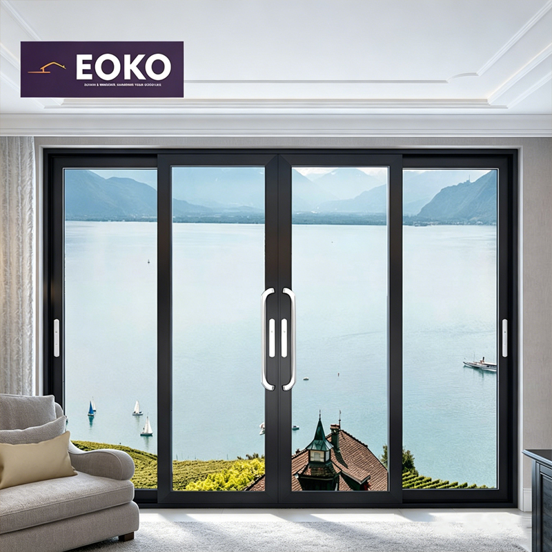EOKO Architectural Residential Storefront Commercial Thermal Break Aluminum Glass Sliding Doors For Villa Hotel Hospital