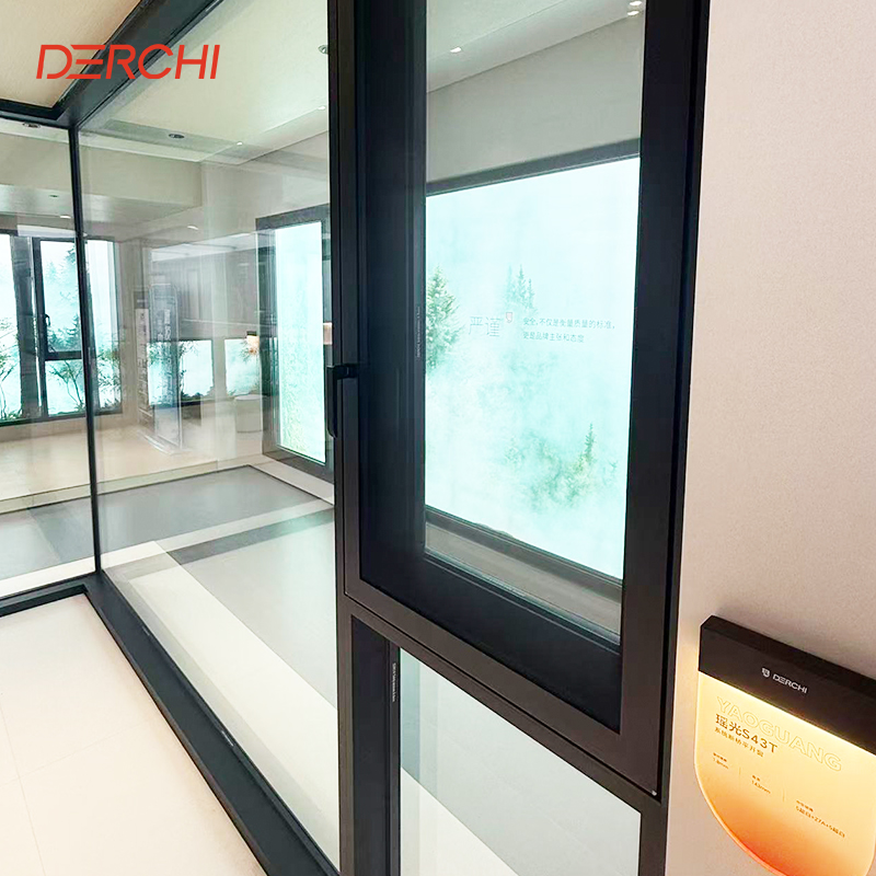 Minimalism Series Window Ultra Double Glass Aluminum Alloy Line Fixed Slimline Window Slim Profile Aluminium Casement Windows