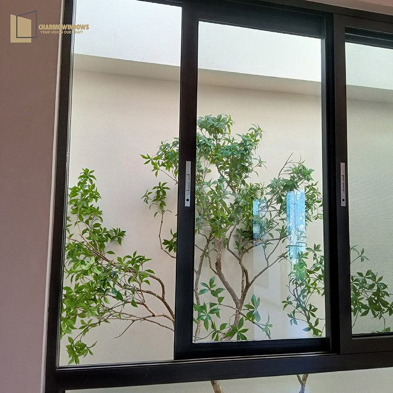 Customized Design Aluminum Sliding Window with Flyscreen for Residential Custom Size Two Open Modes Customer Color Choice