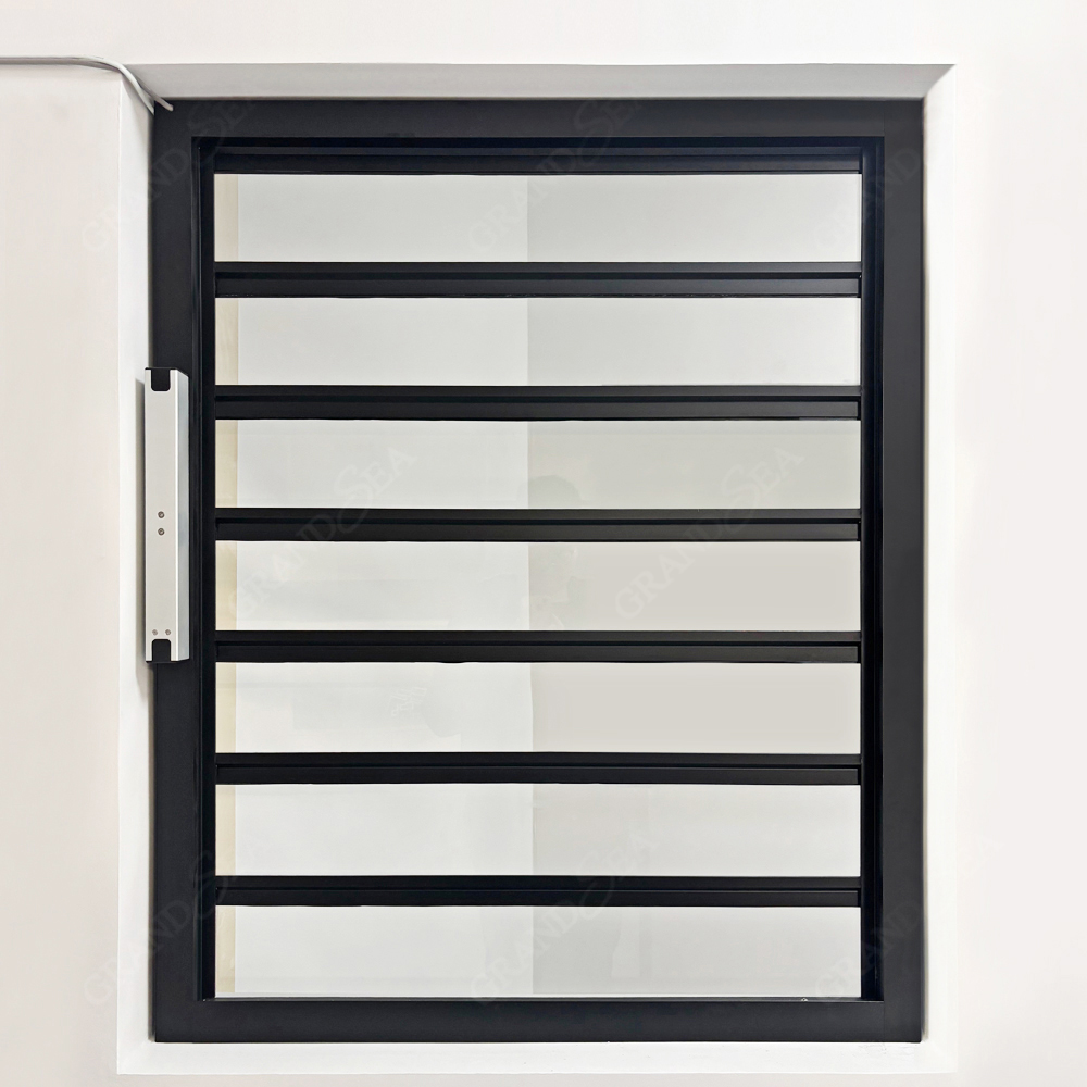 Australian Standard Window Glass Louver Automated Glass Louvers Aluminium windows Louvre windows Frame with Burglary Proof